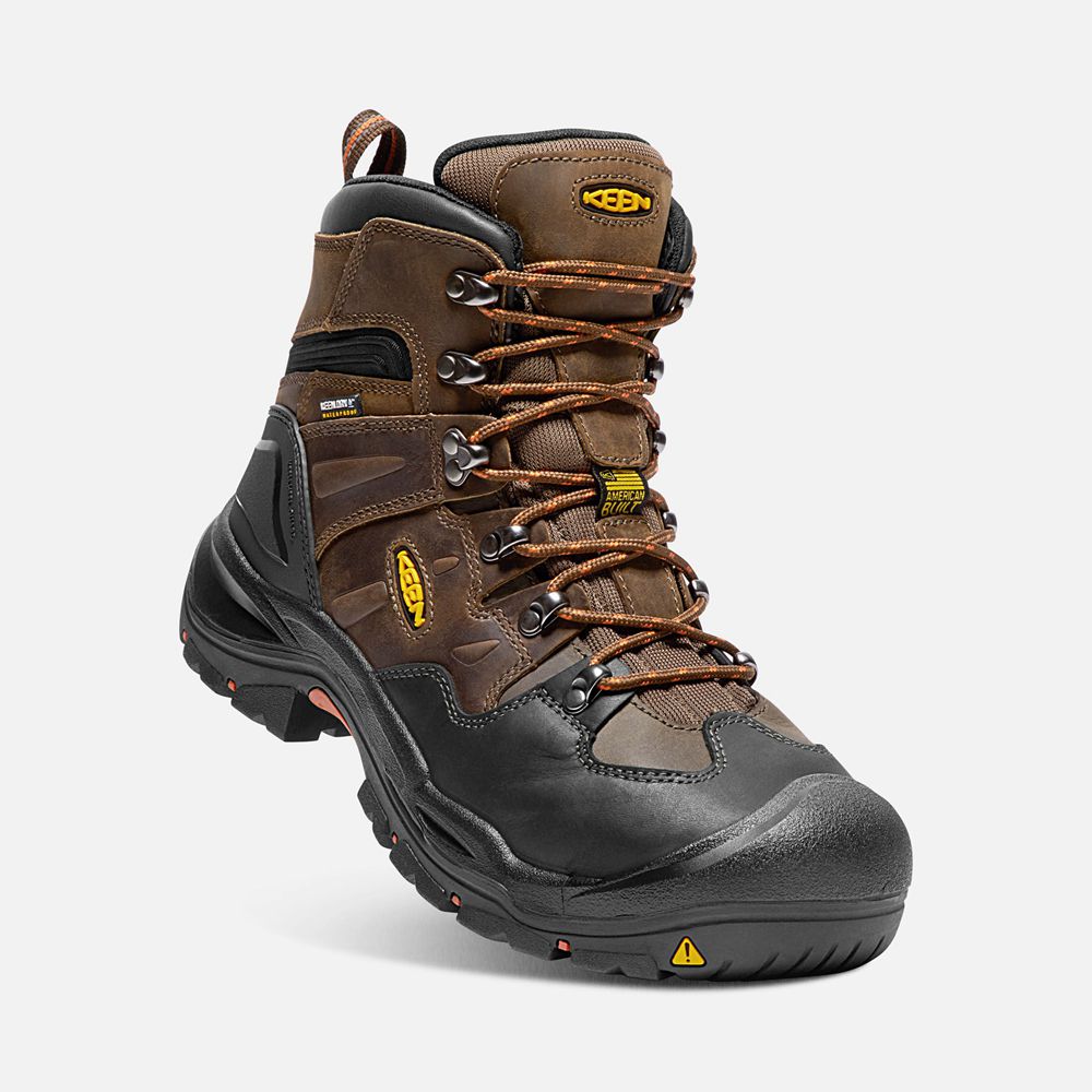 Keen Arbetskängor Herr Bruna/Svarta - Coburg 6\" Waterproof (Steel Toe) - 184237GKH